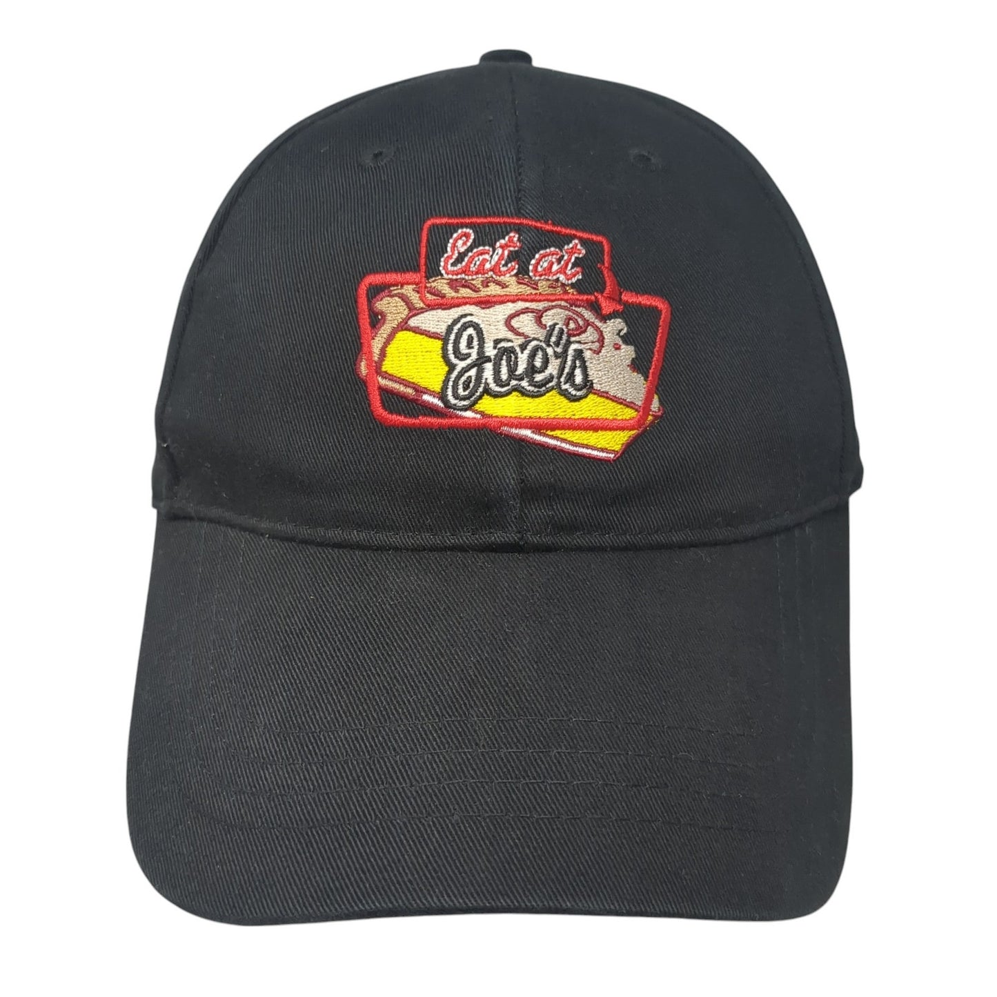 Eat At Joe's Strapback Hat Black One Size Solid Adjustable Cap America