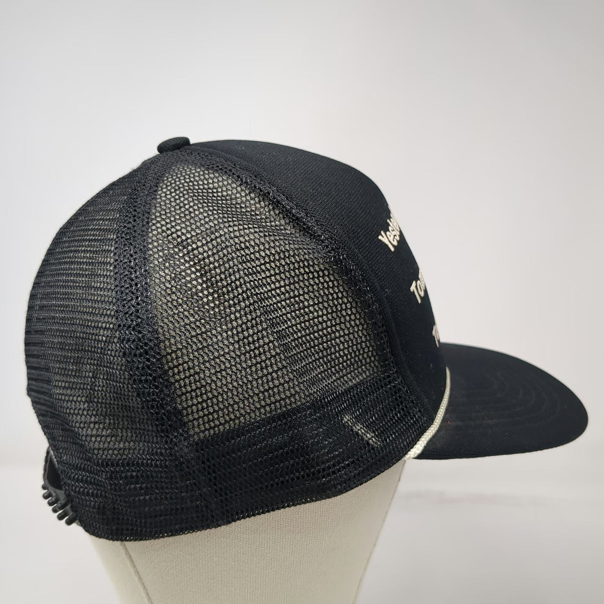 Advenco Trucker Hat Black Mesh Back Snapback Rope Graphic Funny Tomorrow a B**CH