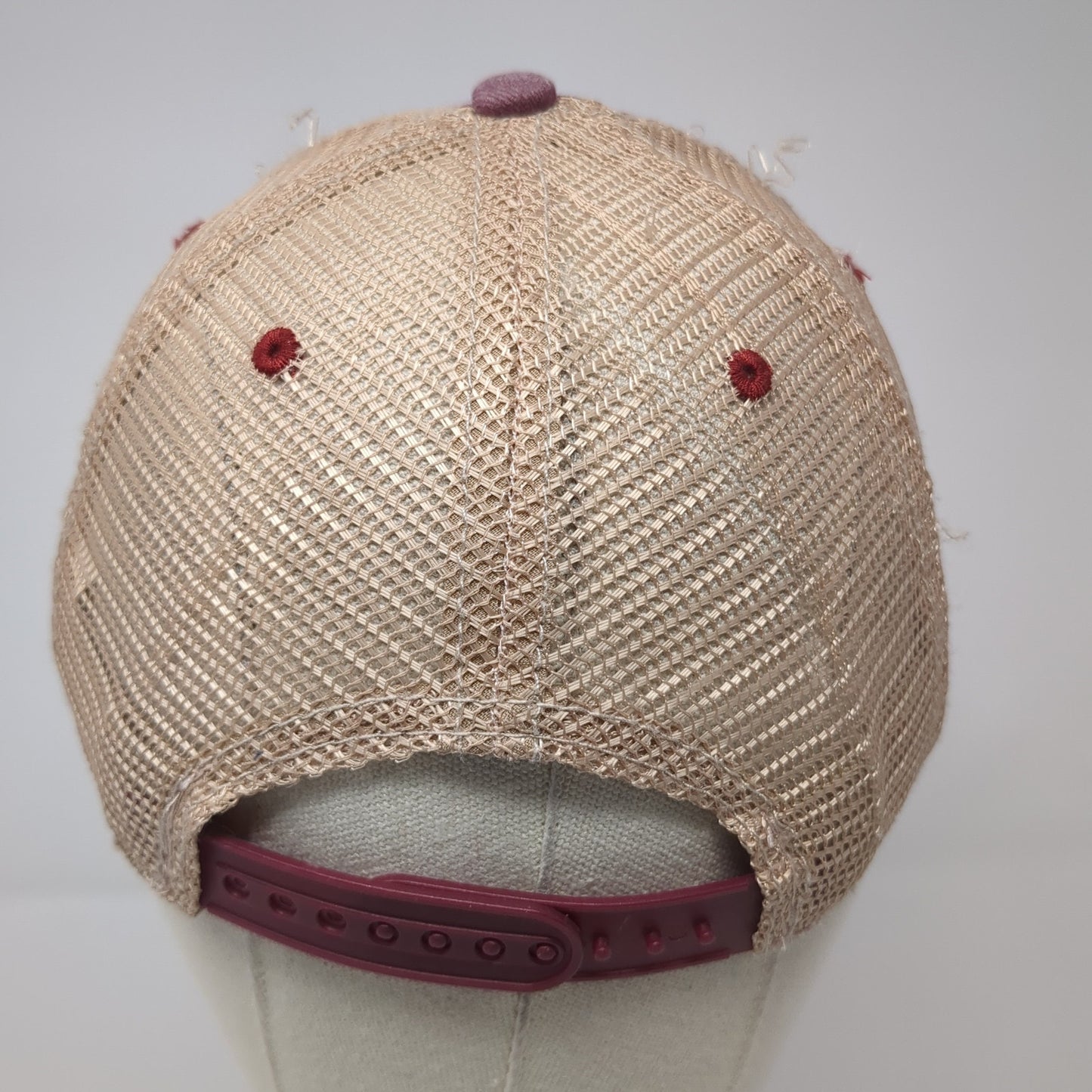 St. Pete Beach FL Trucker Hat Red OS Adjustable Embroidered Mesh Back Alhys