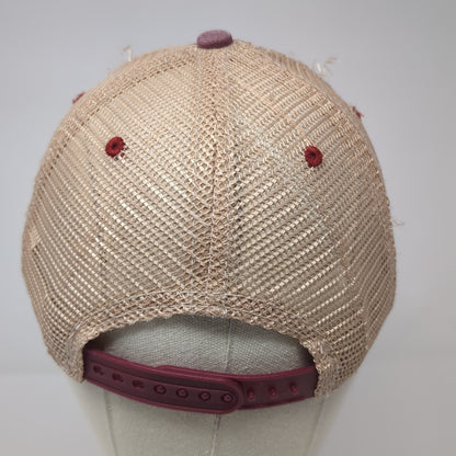 St. Pete Beach FL Trucker Hat Red OS Adjustable Embroidered Mesh Back Alhys