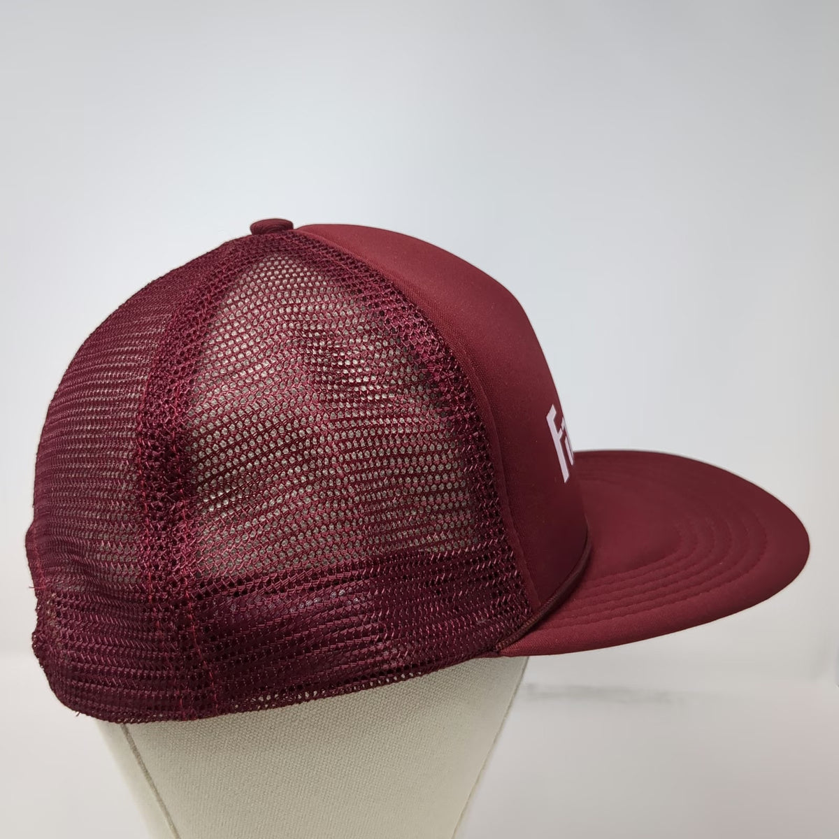 Winner Familian Pipe Supply Trucker Hat Red One Size Foam Mesh Rope Snapback