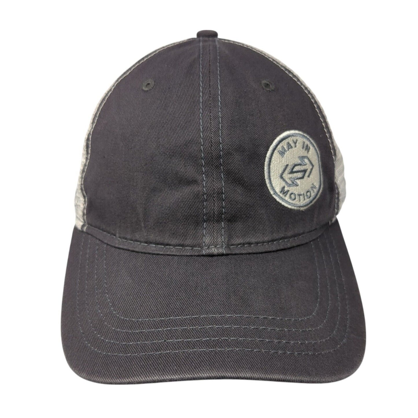May in Motion Strapback Trucker Hat Gray OS Adjustable Mesh Back Paramount