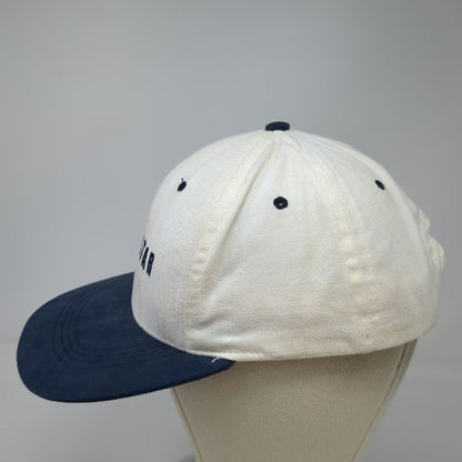 Noble Star Snapback Hat White Blue One Size Made in USA 6 Panel Embroidered