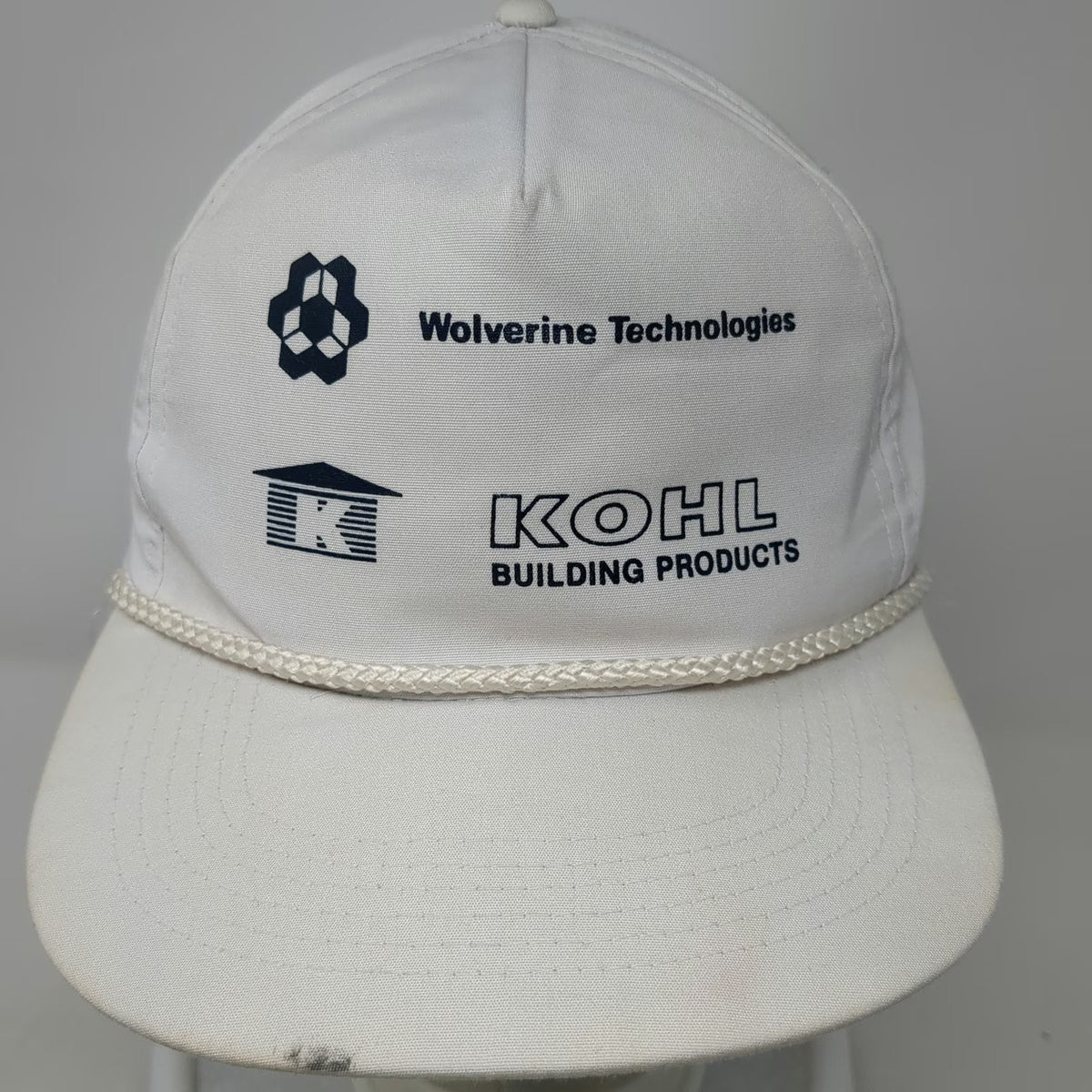 5 Panel White Hat One Size Kohl Building Products Wolverine Technologies Rope