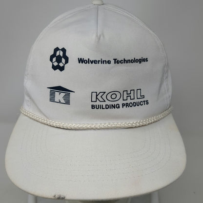 5 Panel White Hat One Size Kohl Building Products Wolverine Technologies Rope