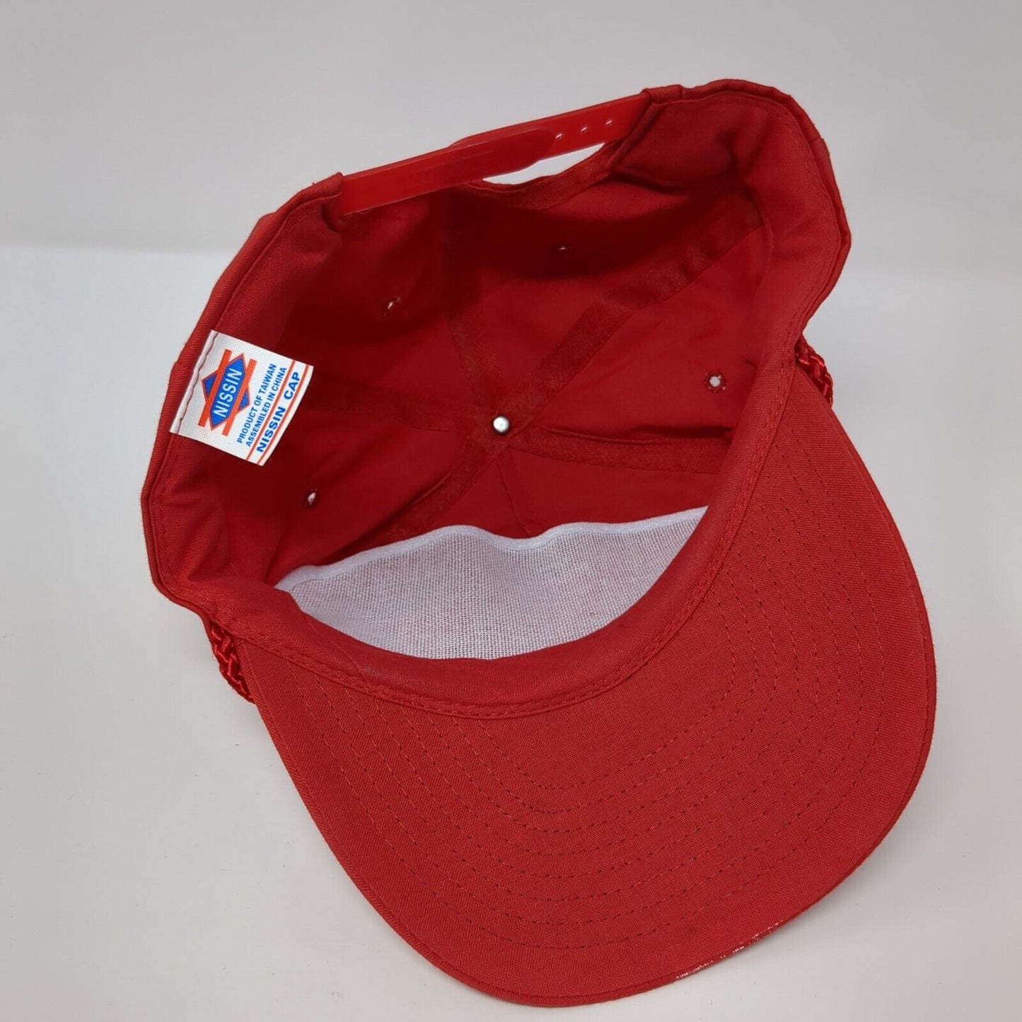 Willow Bay Marina and Cafe Snapback Rope Hat Red One Size Solid Nissin