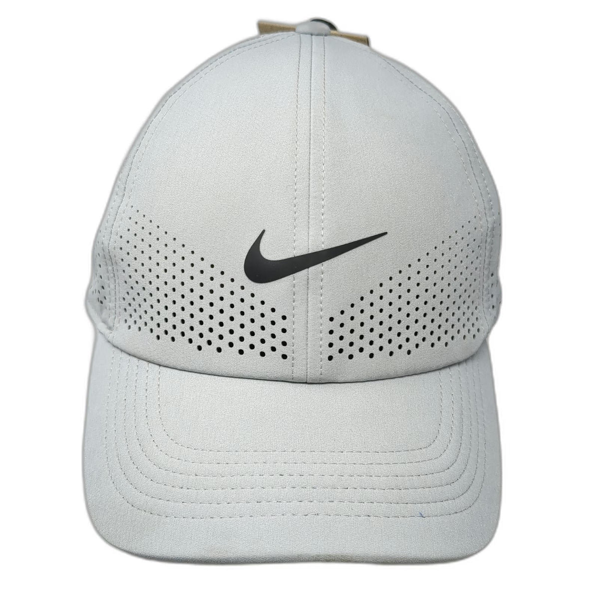 Nike Baseball Cap Gray Size L / XL Dri-Fit ADV Perforated Lightweight Sport Hat