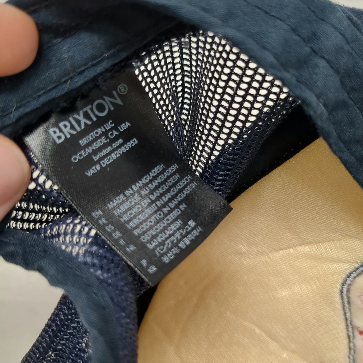 Brixton Trucker Hat Blue One Size Custom Quality Patch Snapback Mesh Back Cap