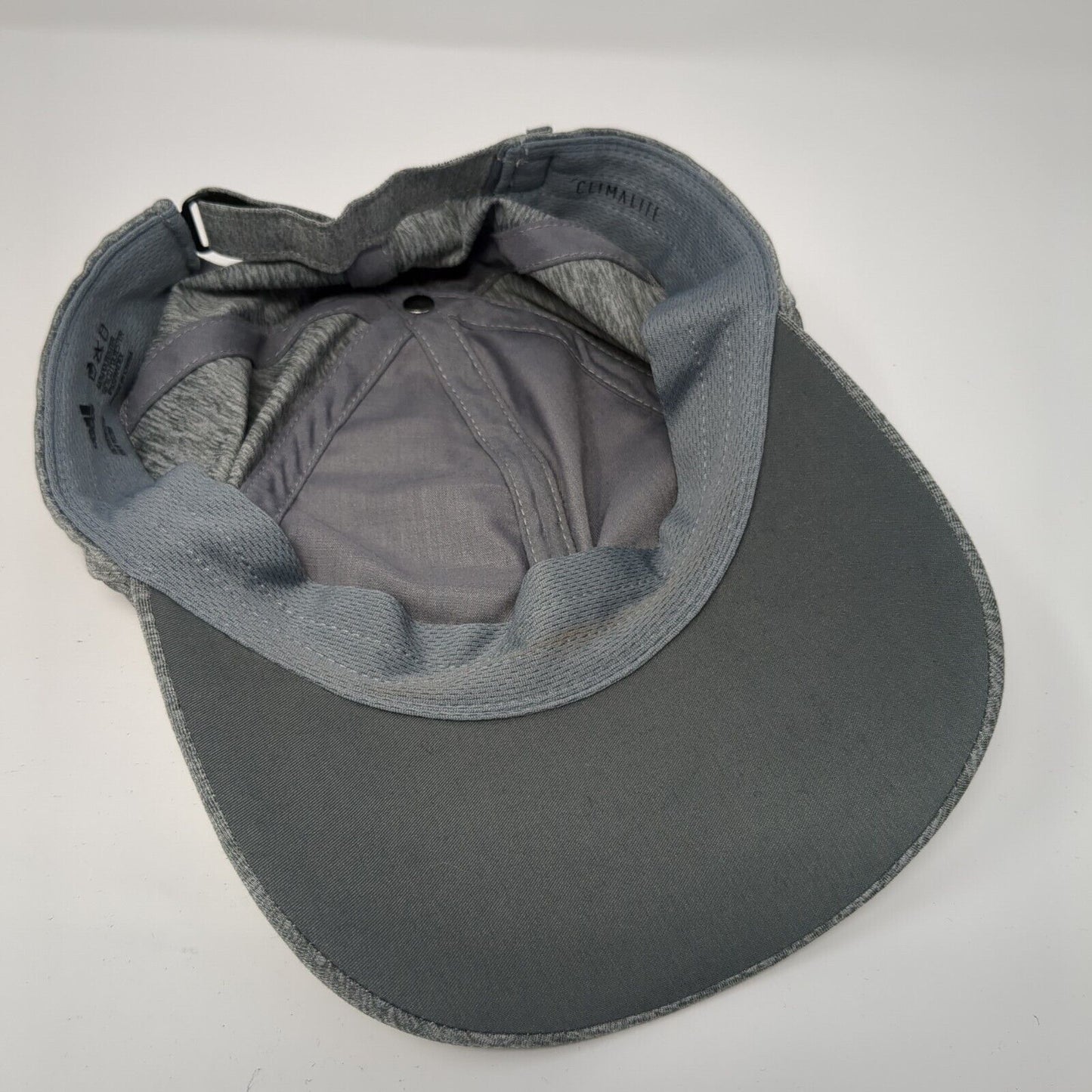 Adidas Spell Out Strapback Hat Gray One Size Adjustable Solid 6 Panel