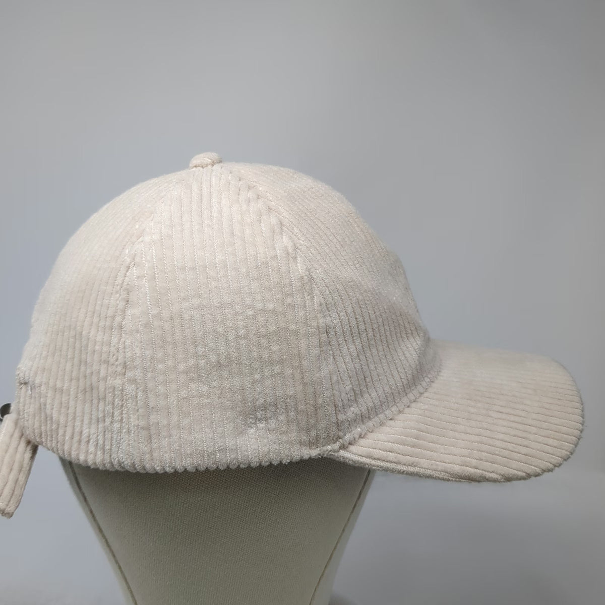 David and Young Baseball Cap Beige One Size Corduroy Cotton Slideback Hat Solid