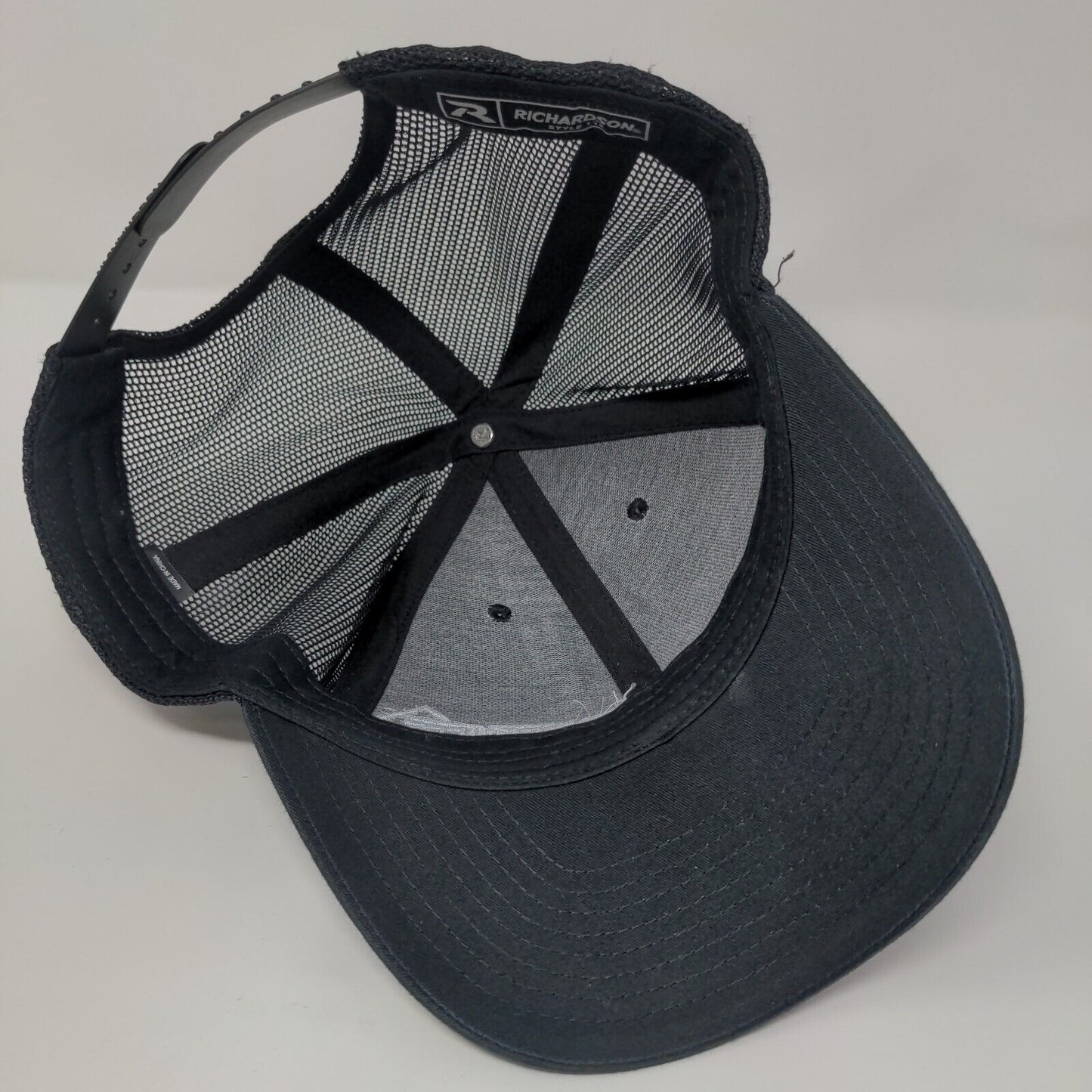ITC Services Snapback Mesh Back Trucker Hat Black OSFA Richardson