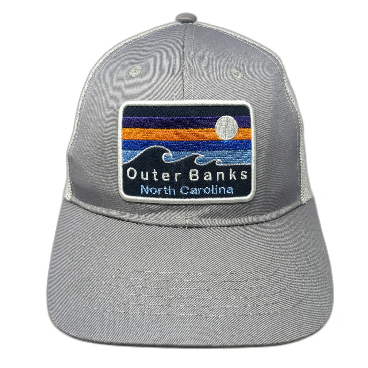 DK Caps Outer Banks North Carolina Trucker Hat Gray One Size Mesh Snapback