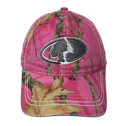 Mossy Oak Strapback Hat Camouflage One Size Adjustable Vented Holes 6 Panel