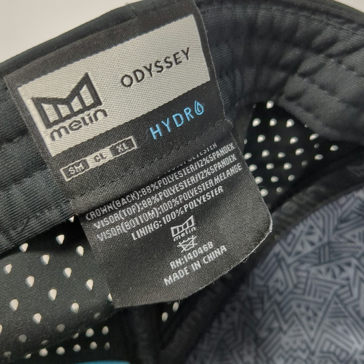 Melin Trucker Hat Black Gray L Camo Mesh Snapback 5 Panel Odyssey Hydro Hat