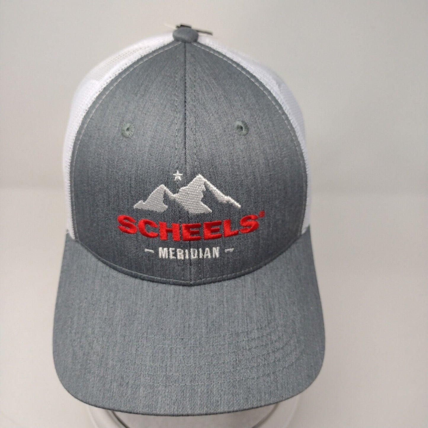 Scheels Meridian Snapback Mesh Back Trucker Hat Gray OSFA W/Tags