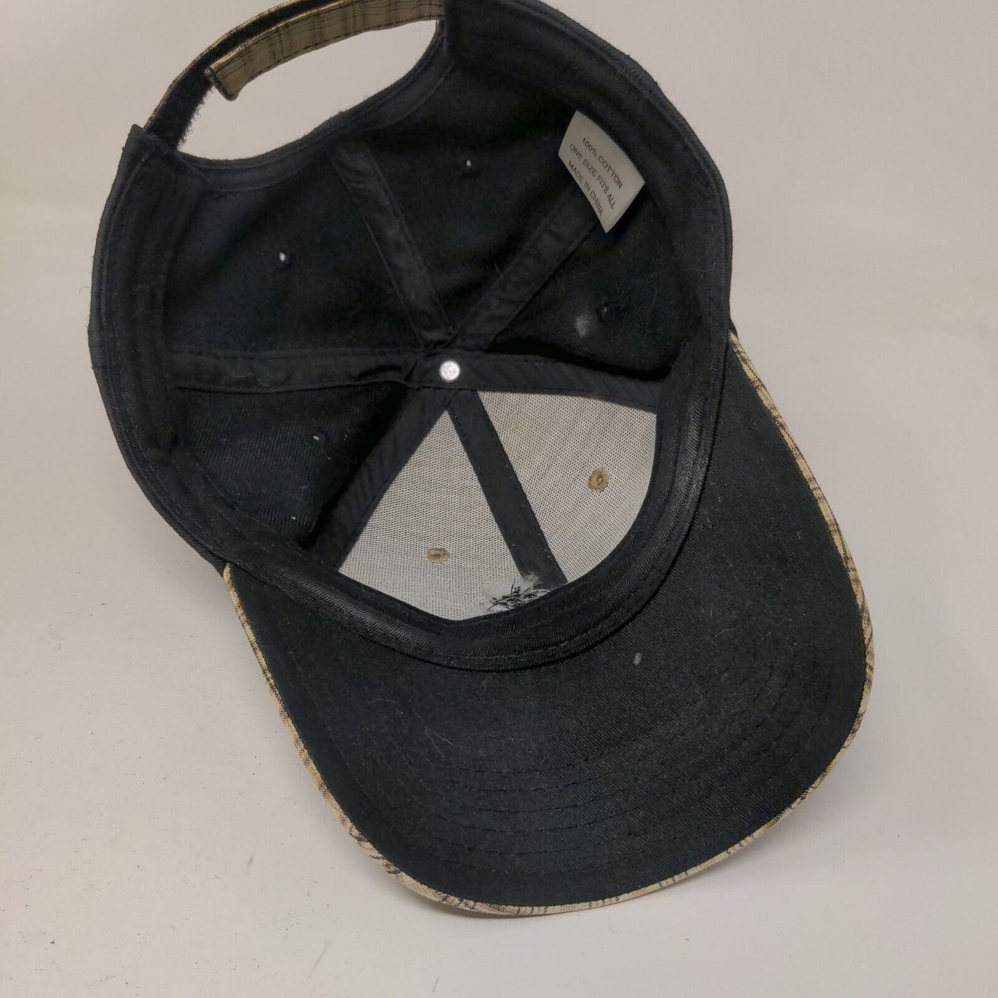 Mohegan Sun Strapback Hat Multicolor OSFA Adjustable Embroidered Plaid Cotton