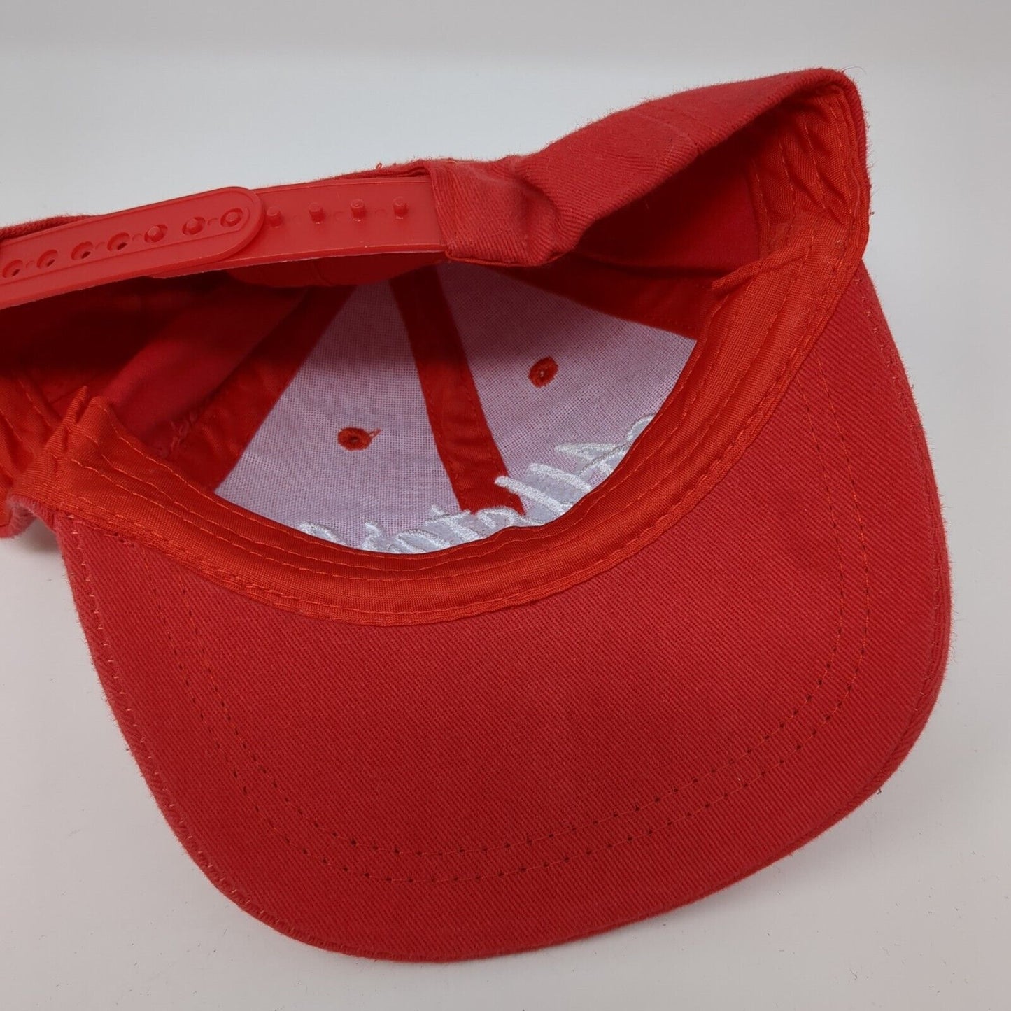 Allstars Snapback Hat Red One Size Adjustable Embroidered Vented Holes 6 Panel