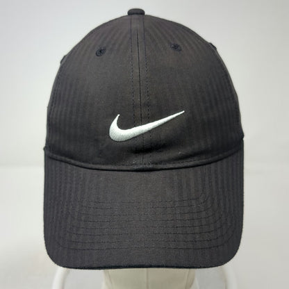 Nike Baseball Cap Black One Size Dri-FIT Legacy91 Swoosh Textured Pinstripe Hat
