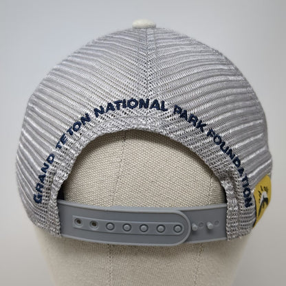 Abby Paffrath Trucker Hat White Blue One Size Grand Teton National Park Moose