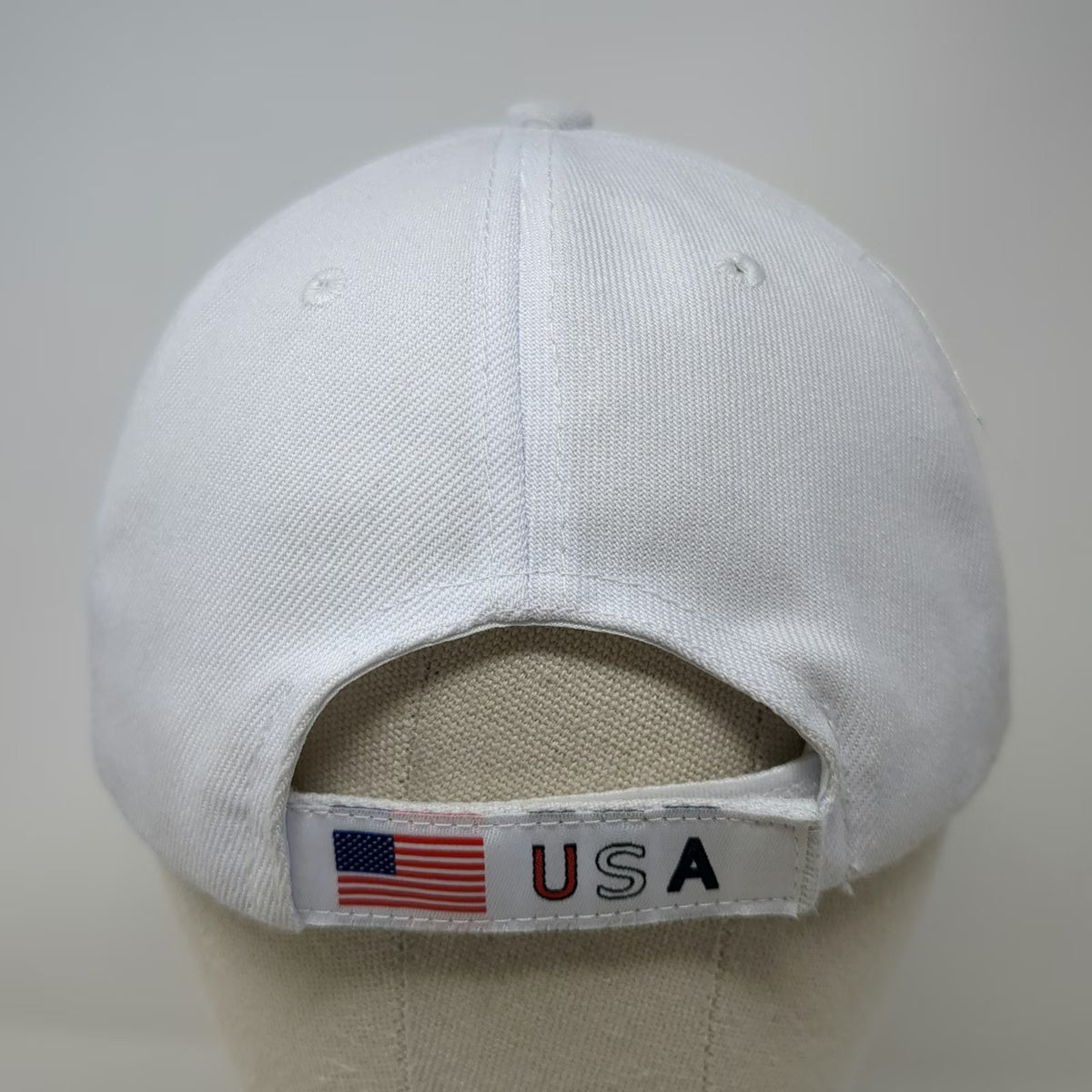 White Baseball Cap One Size Bald Eagle American Flag USA Scrambled Eggs Hat