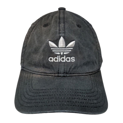 Adidas Trefoil Logo Slideback Hat Black OSFM Embroidered 6 Panel