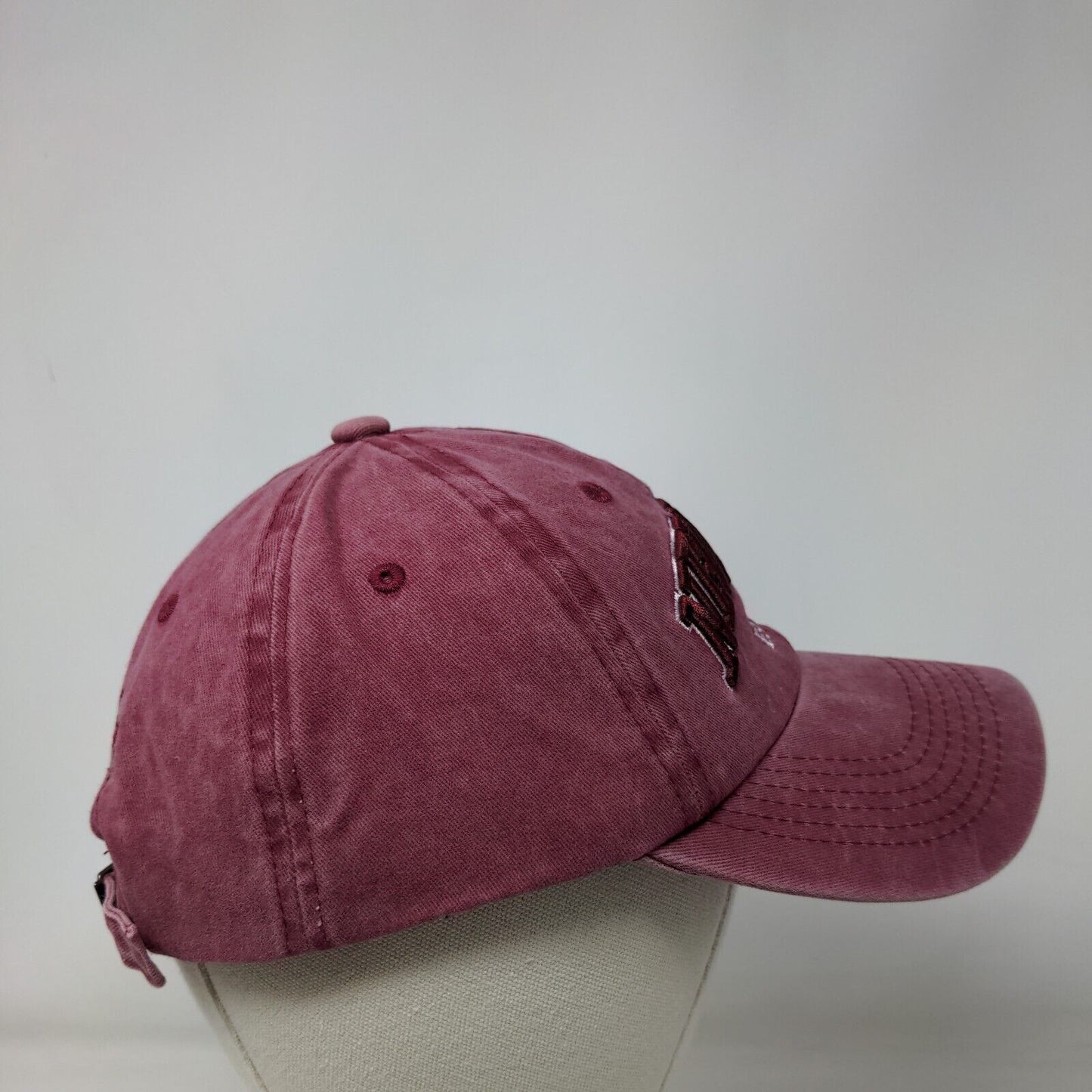 New York Est. 1625 Slideback Hat Red One Size Adjustable Embroidered Cotton