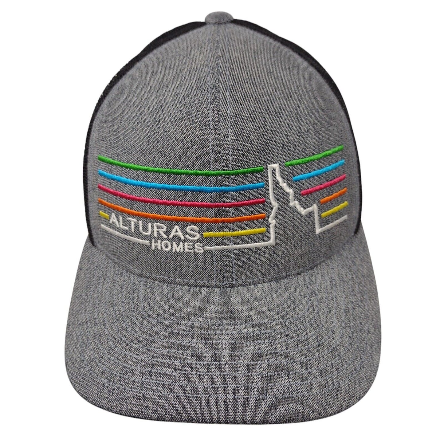 Alturas Homes Snapback Trucker Hat Gray OSFA Mesh Back 110C Pacific Headwear