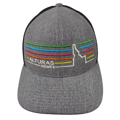 Alturas Homes Snapback Trucker Hat Gray OSFA Mesh Back 110C Pacific Headwear