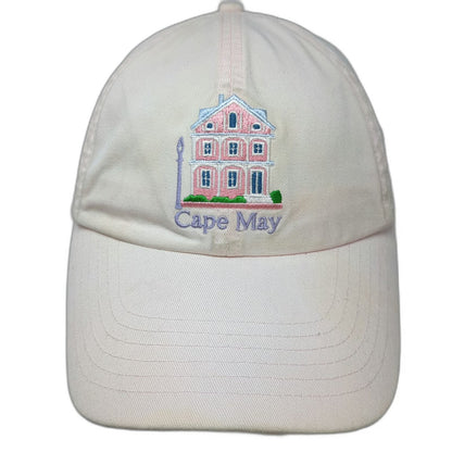 Pink Baseball Cap One Size Cape May Victorian House Embroidery Strapback Hat