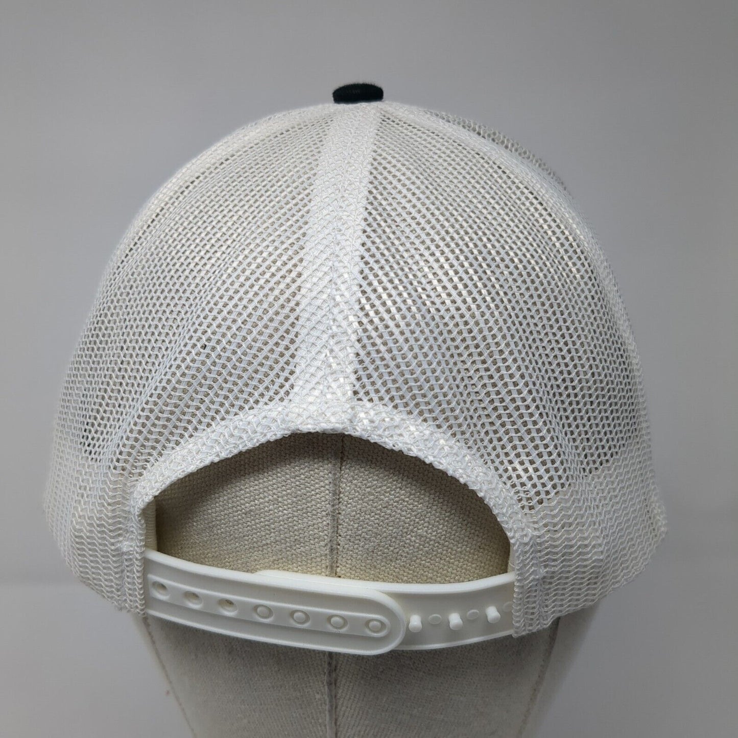 Port Authority Snapback Trucker Hat Black OS Adjustable Embroidered Mesh Back