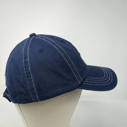 Allstate Logo Baseball Cap Blue One Size White Contrast Stitching Strapback Hat
