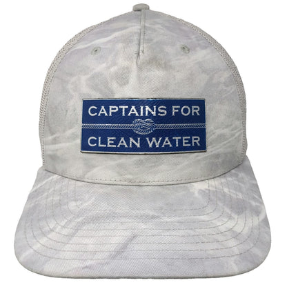 Richardson Trucker Hat Gray One Size Captains For Clean Water Mesh Snapback