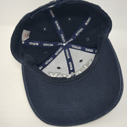 Navy Spell Out Strapback Hat Blue One Size Adjustable Embroidered Rothco