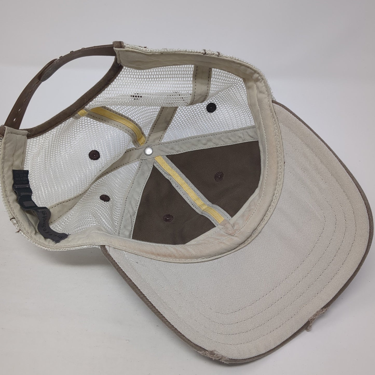 Okoboji Vintage Issue Snapback Trucker Hat Brown One Size Mesh Back