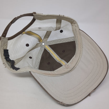 Okoboji Vintage Issue Snapback Trucker Hat Brown One Size Mesh Back