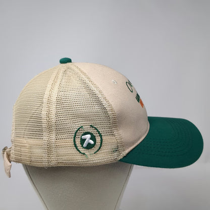 7-Eleven Baseball Cap Beige Green One Size Mesh Golf Over Par Influence Joke Hat
