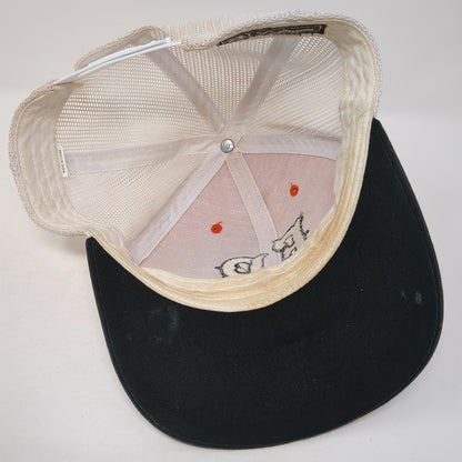 EB Snapback Mesh Back Trucker Hat Orange One Size Colorblock Richardson