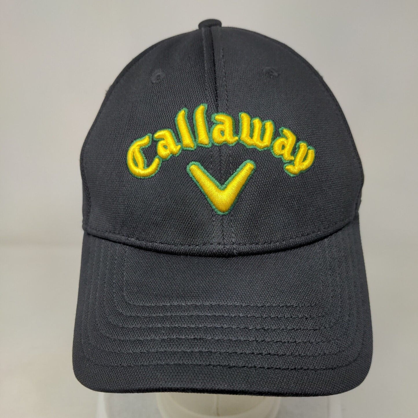Callaway Strapback Hat Black One Size Embroidered Adjustable 6 Panel