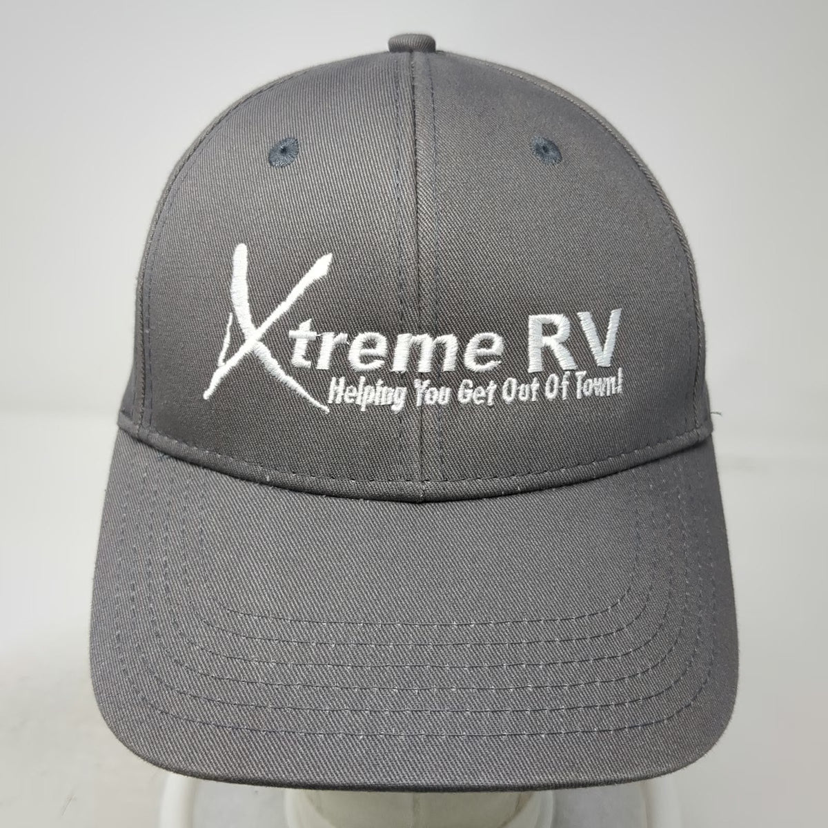 Xtreme RV Baseball Cap Gray One Size Adjustable Strapback Embroidered Logo Hat