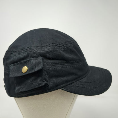 Army Cap Black Orange One Size RHS Warhawks Glitter Side Pocket Strapback Hat
