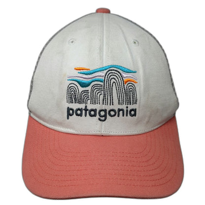 Patagonia Trucker Hat White OS Mesh Back Embroidered Logo Snapback Mountain