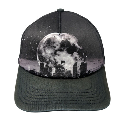 Old Navy Snapback Trucker Hat Black One Size Adjustable Mesh Back Polyester