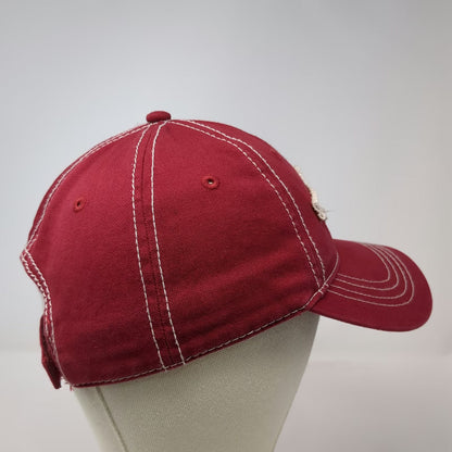 Jacobson Hat Baseball Cap Red One Size Ft Worth Zoo Patch Contrast Stitching