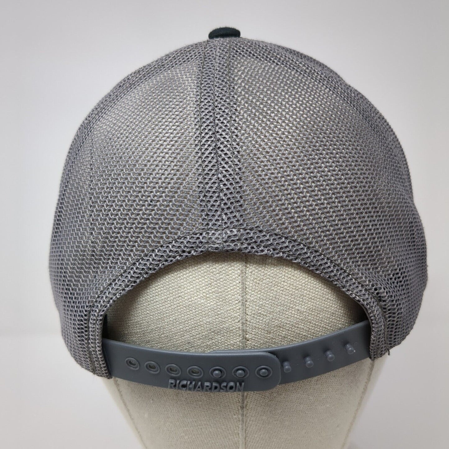 Richardson Snapback Mesh Back Trucker Hat Black One Size Blank 6 Panel