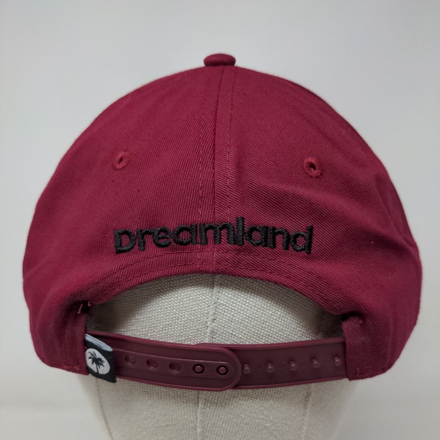Palm Tree Snapback Hat Red One Size Embroidered Adjustable Dreamland