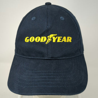 Goodyear Baseball Cap Blue Yellow One Size Adjustable Embroidered Logo Hat