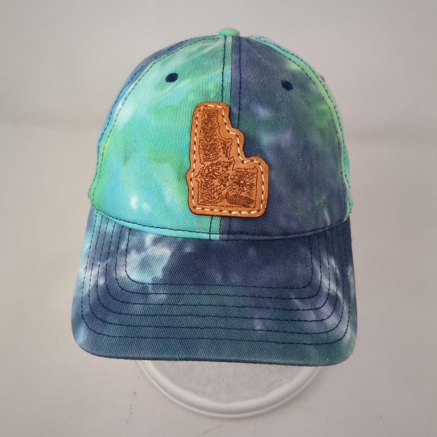 Idaho Slideback Hat Multi One Size Tie Dye Leather Patch Sportsman
