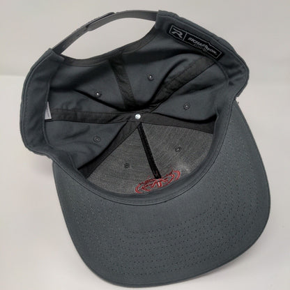 All Try Snapback Hat Gray One Size Adjustable Embroidered 6 Panel Richardson