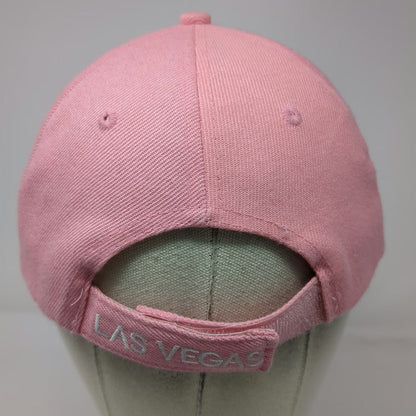 Koshkash Headwear Las Vegas Pink One Size Baseball Cap Hat Strapback Logo Silver