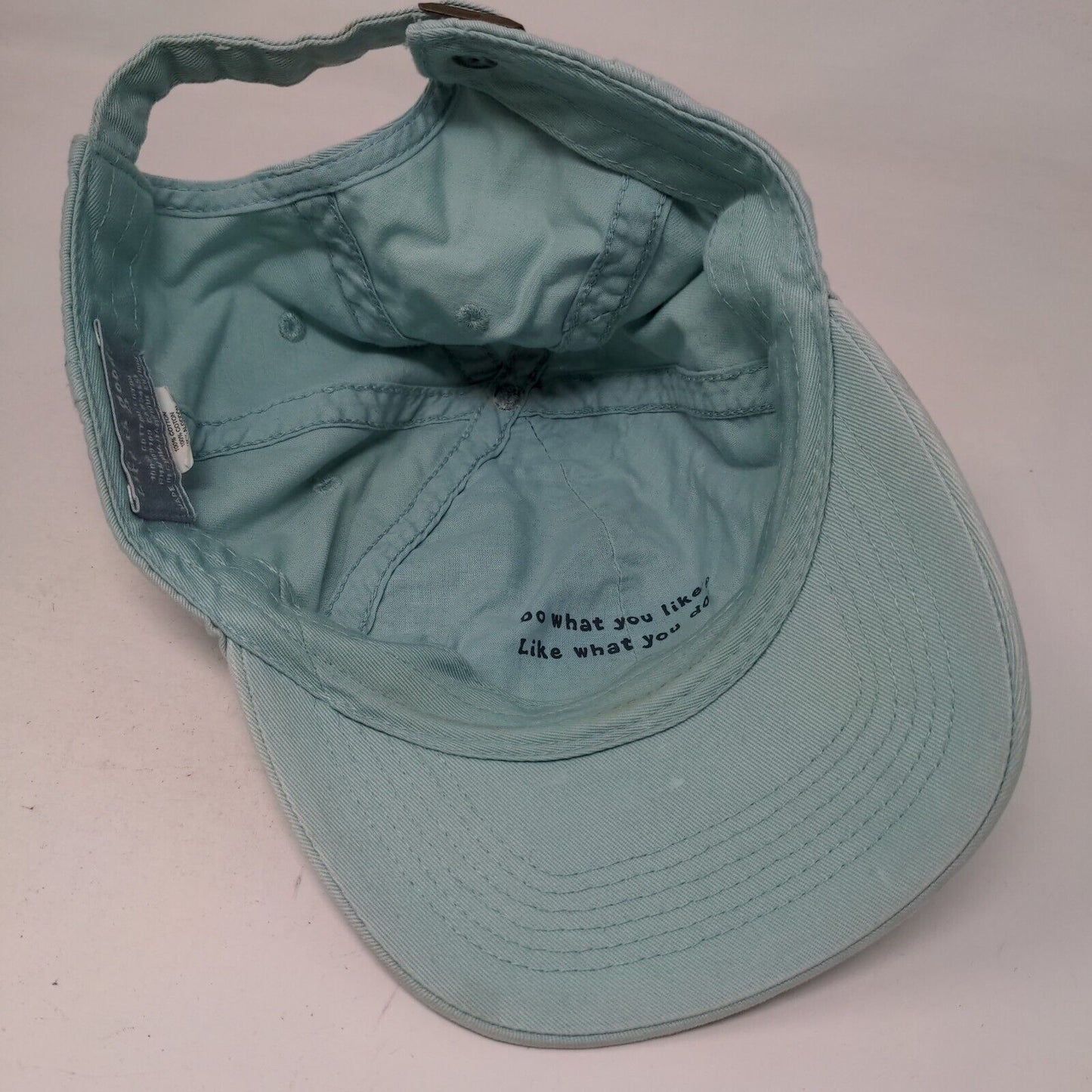 Life is Good Flip Flop Slideback Hat Blue One Size Adjustable Embroidered Cotton